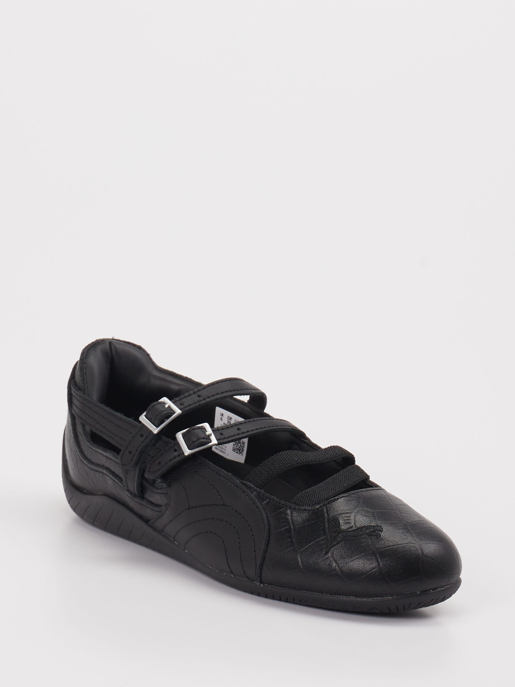 Puma – Mary-Jane-Ballerinas aus Leder schwarz