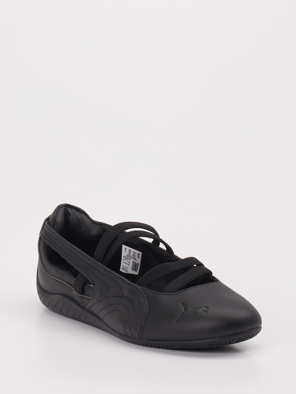 Puma – Mary Jane Ballerinas aus Leder Schwarz