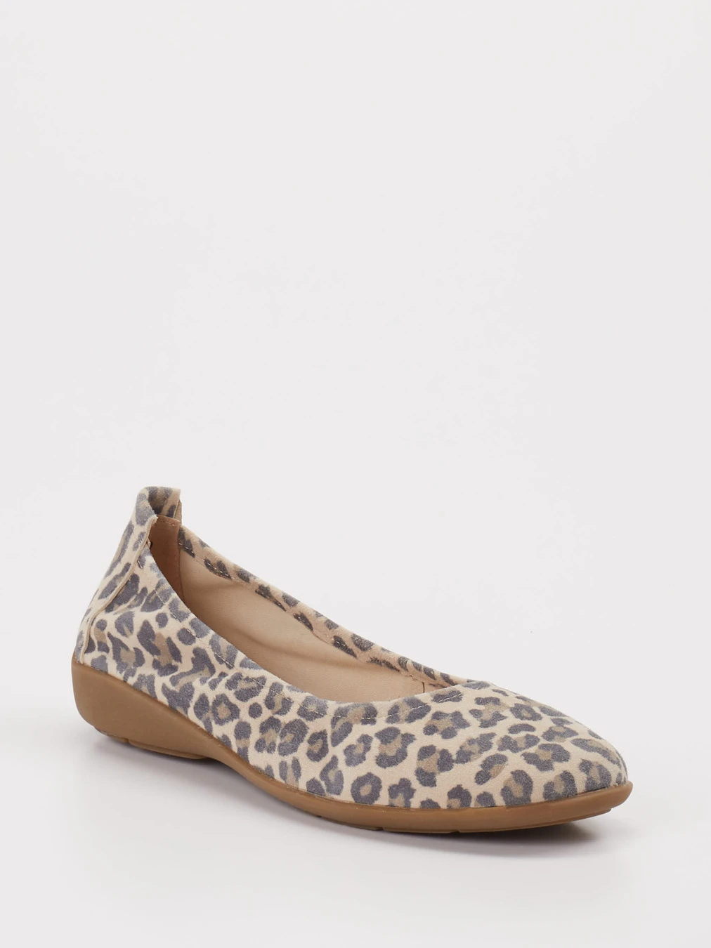 Si – Ballerinas aus geprägtem Leder Braun