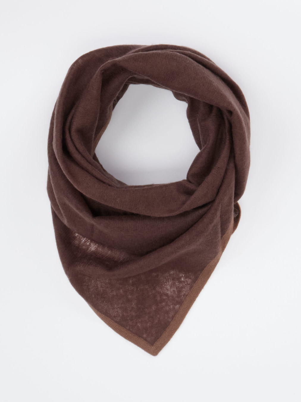 Konstantin Starke – Dreieckstuch aus Strickware Braun