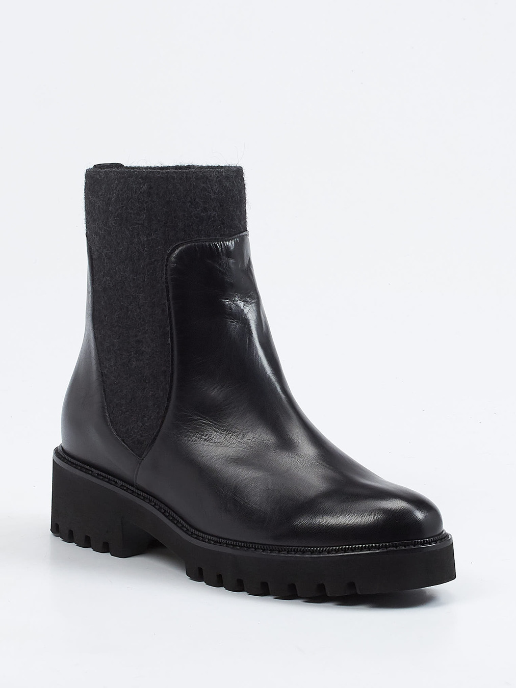 Mannori – Chelsea-Stiefelette aus Lammleder Schwarz