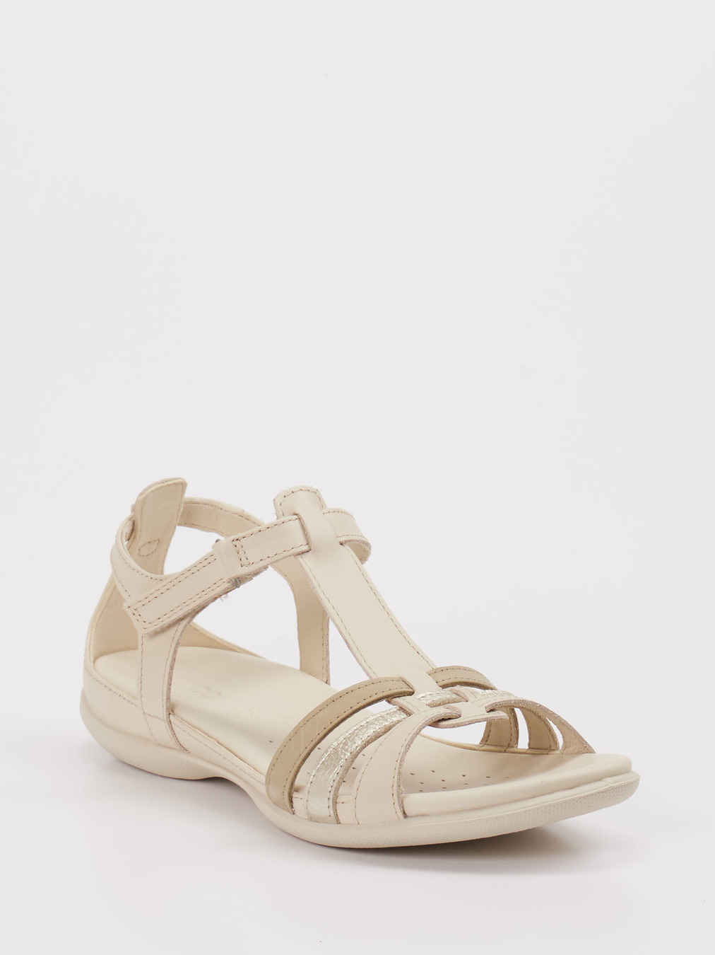 Ecco – Riemchensandalen aus Kalbleder Beige