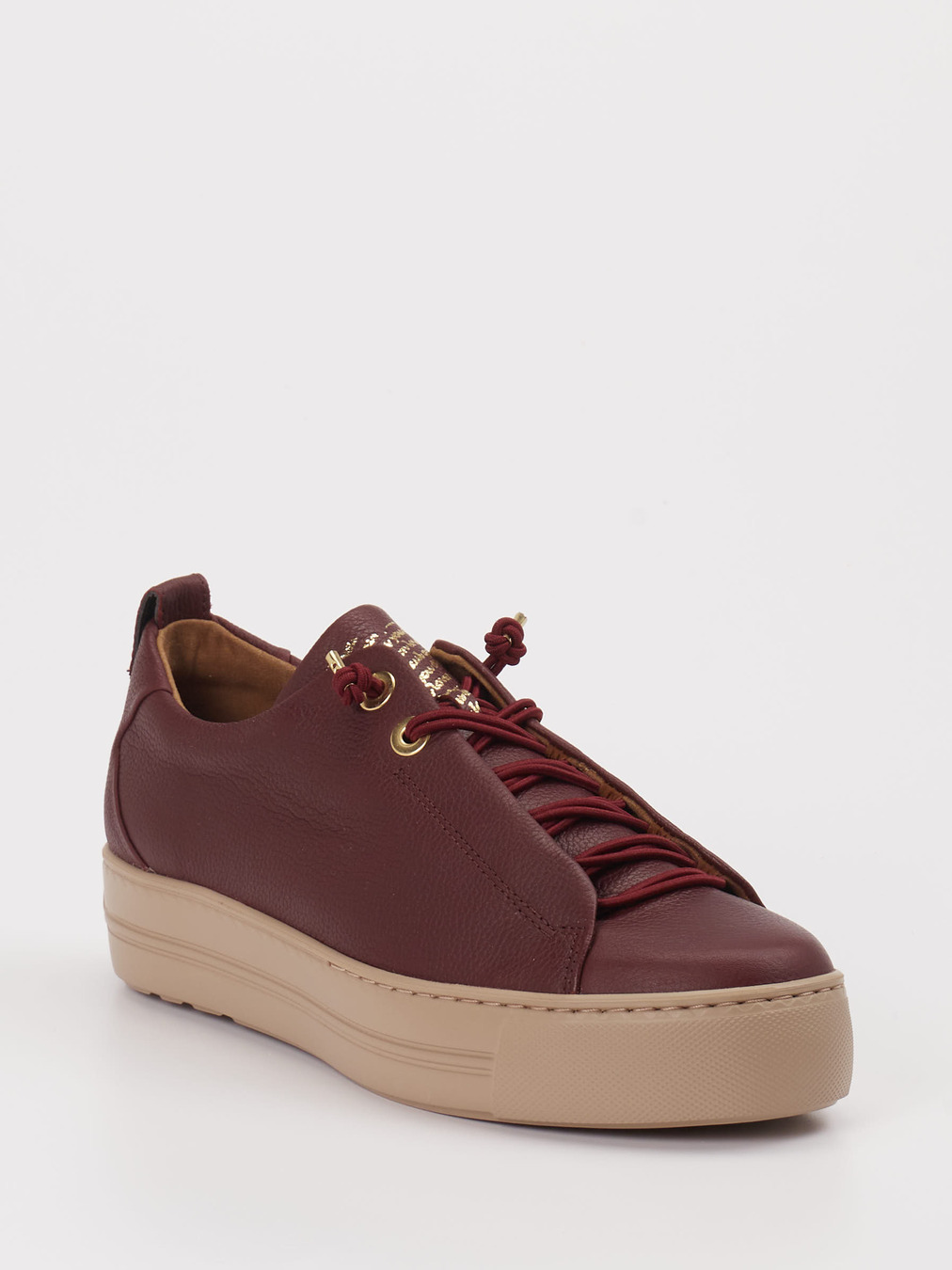 Paul Green – Sneaker aus Kalbleder Bordeaux