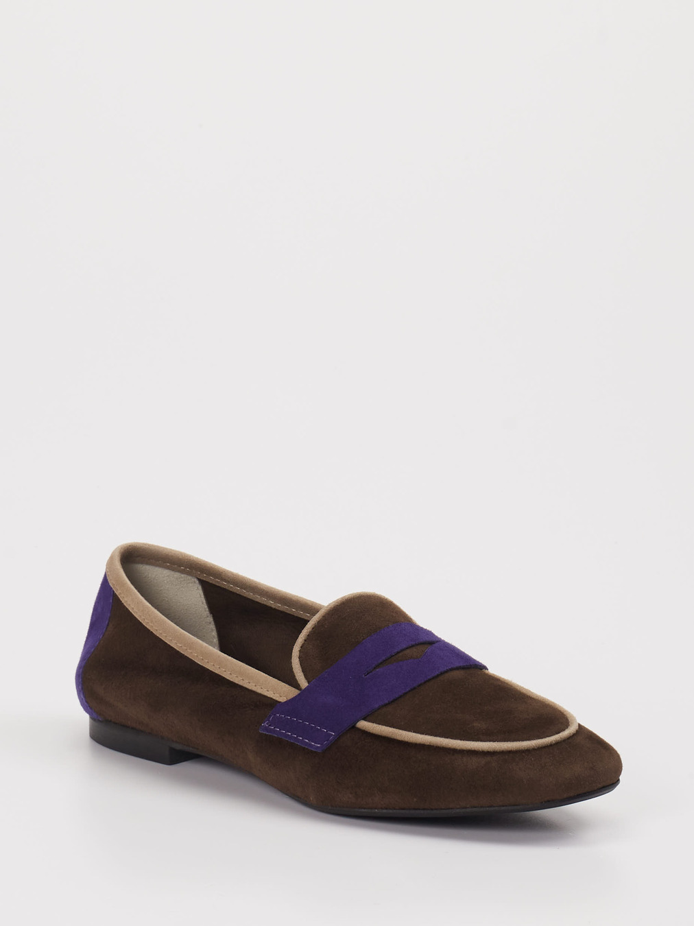 Andrea Puccini – Slipper aus Veloursleder braun