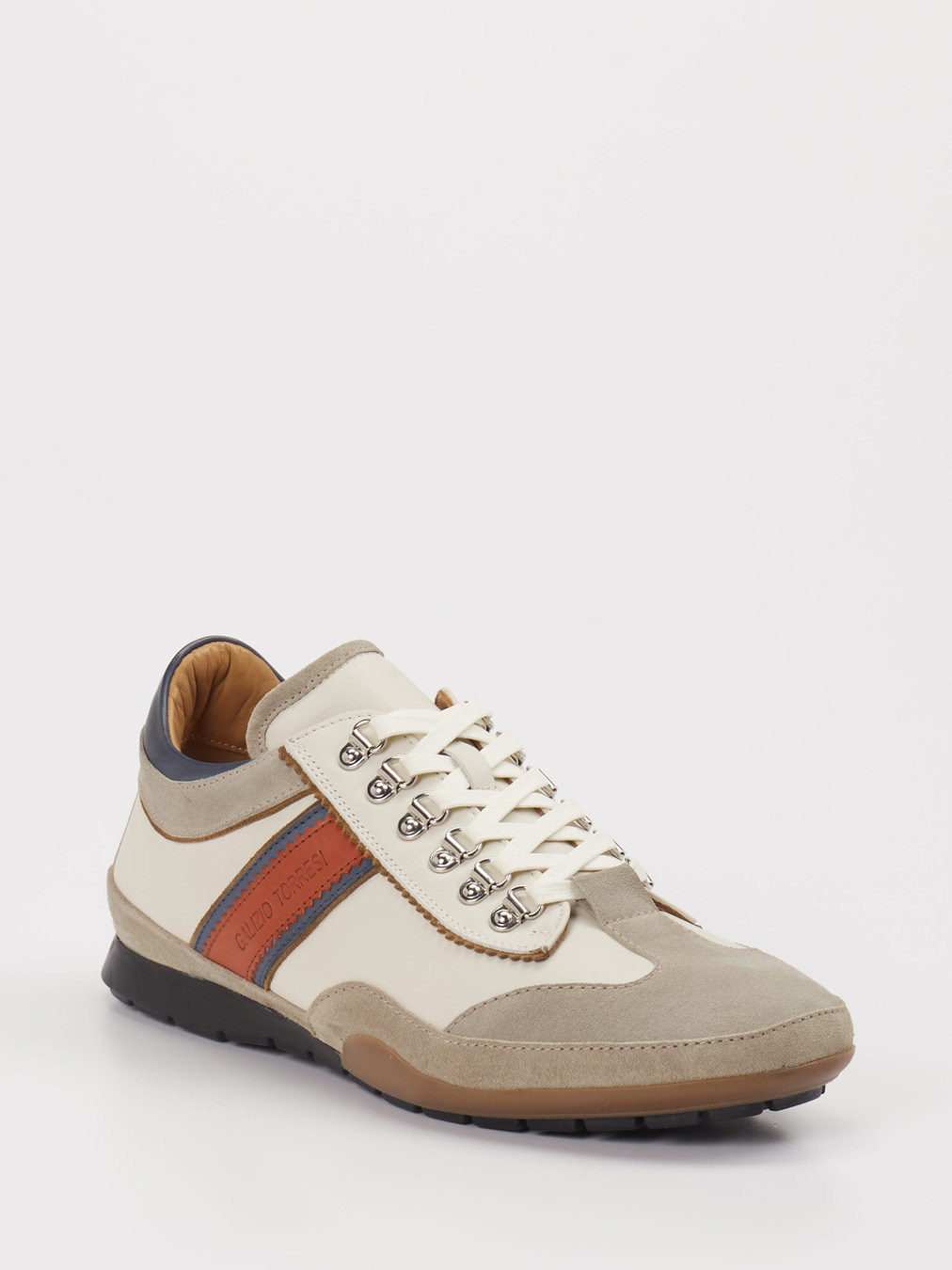 Galizio Torresi – Sneaker aus Velours/Leder weiß