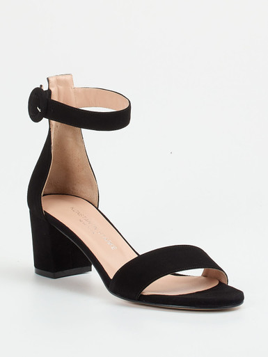 Konstantin Starke – Sandalette aus Veloursleder Schwarz