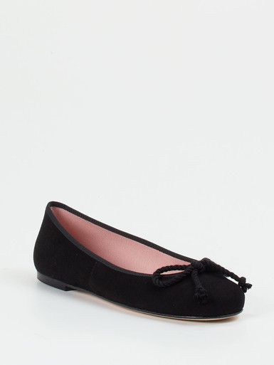 Pretty Ballerinas – Ballerinas aus Veloursleder Schwarz