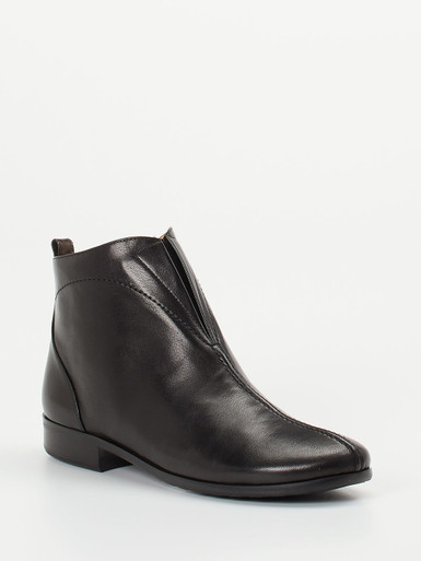 Truman's – Stiefelette aus glänzendem Lammleder schwarz
