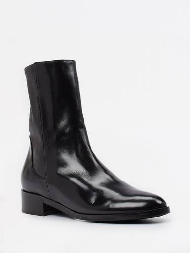 Konstantin Starke – Reißverschluss-Stiefelette aus Lammleder Blau