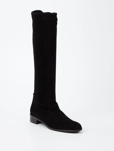 Konstantin Starke – Kniehohe Stiefel aus Lammleder schwarz