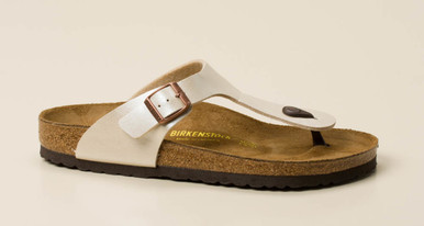 Birkenstock – Zehentrenner aus Synthetik in Cremeweiß