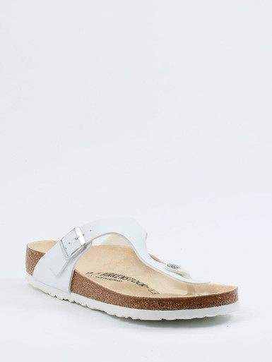 Birkenstock – Zehentrenner aus Birkoflor Weiß
