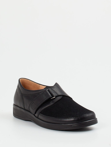 Ganter – Klettslipper aus Kalbleder in Schwarz