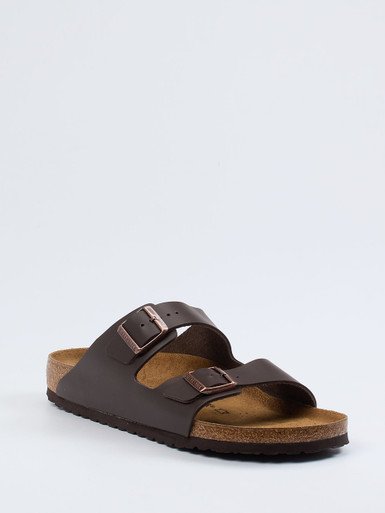 Birkenstock – Zweiriemer-Sandale aus Lammleder Braun