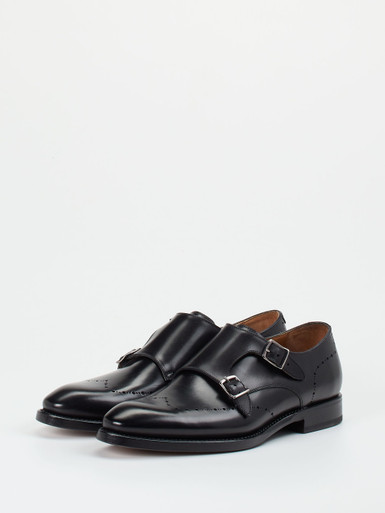 Buy Lendvay & Schwarcz Men double monk in black | Zumnorde