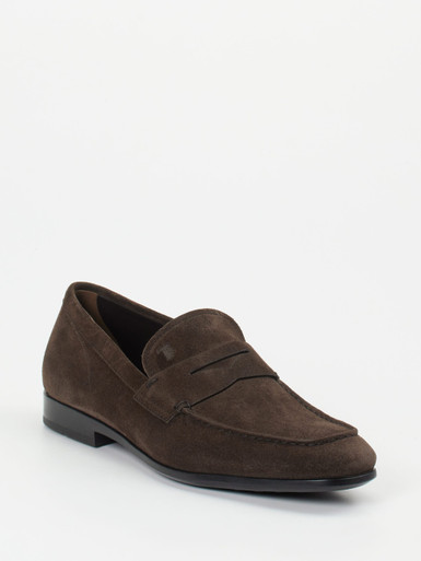 Tod's – Penny Loafer aus Veloursleder Braun