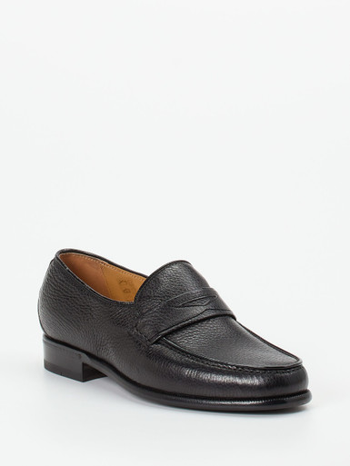 Mannori – Penny Loafer aus Hirschleder Schwarz