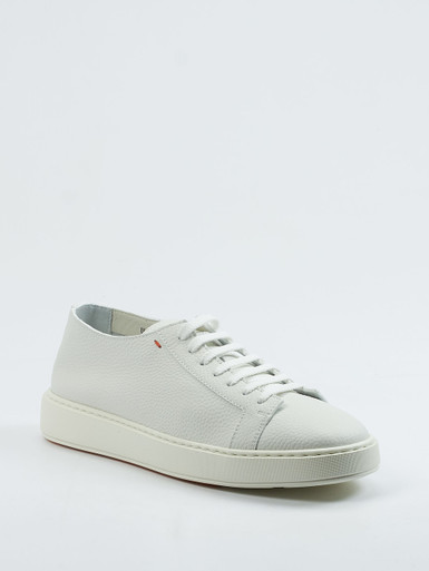 Santoni – Sneaker aus Kalbleder in Offwhite
