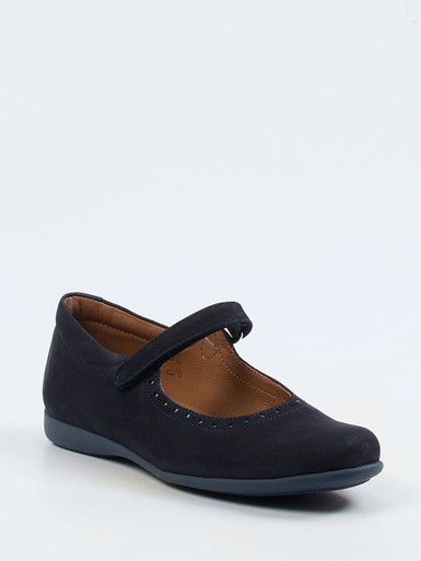 Ralph Harrison Classic – Mary Janes aus Nubukleder blau