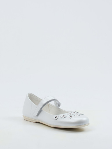 Däumling – Mary Jane Ballerinas aus Kalbleder Perlweiß