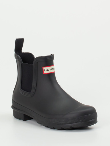 Hunter – Chelsea-Stiefeletten aus Synthetik schwarz