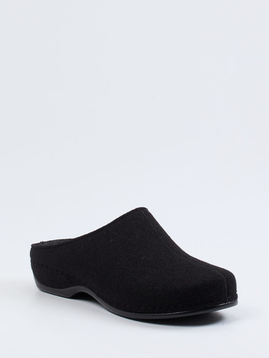 Berkemann – Filzpantoffeln aus Wolle in Schwarz