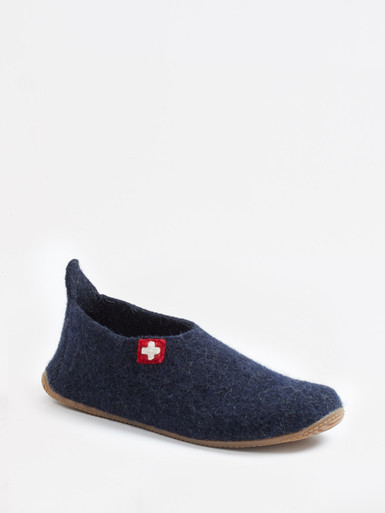 Living Kitzbühel – Filzpantoffeln aus Wolle dunkelblau