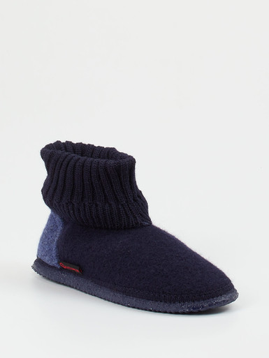Giesswein – Hüttenschuh aus Wolle in Dunkelblau