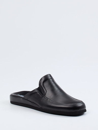 Rohde – Lederpantoffeln aus Kalbleder schwarz