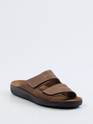 Rohde – Komfort-Pantolette aus Nubukleder Braun