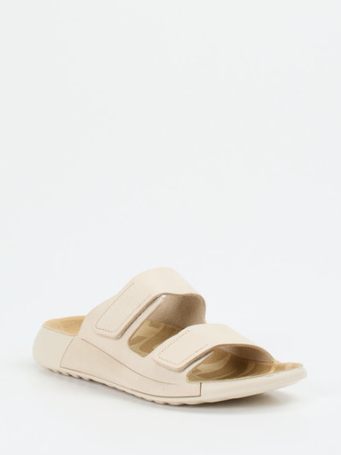 Ecco – Pantolette aus Nubukleder beige