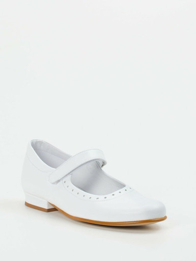 Ralph Harrison Classic – Mary Janes aus Kalbleder Weiß