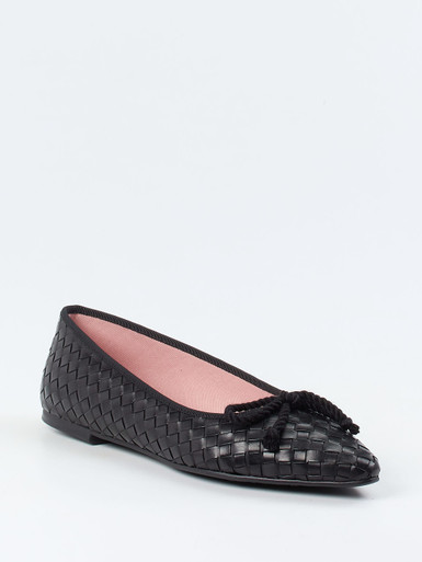 Pretty Ballerinas – Ballerinas aus Flechtleder schwarz