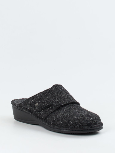 Finn Comfort – Pantoffeln aus Wollfilz in Anthrazit