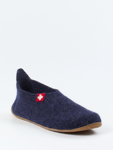 Living Kitzbühel – Filzpantoffel aus Wollfilz Dunkelblau
