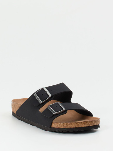 Birkenstock – Zweiriemer-Sandale aus Birko-Flor Schwarz