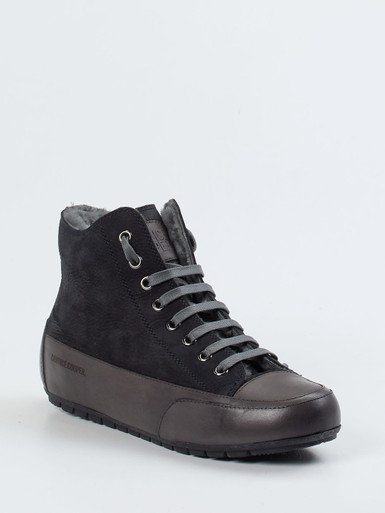 Candice Cooper – High-Top Sneaker aus Nubukleder anthrazit