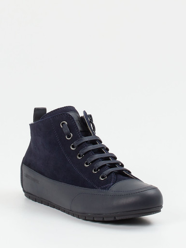 Candice Cooper – Mid-Top-Sneaker aus Veloursleder blau