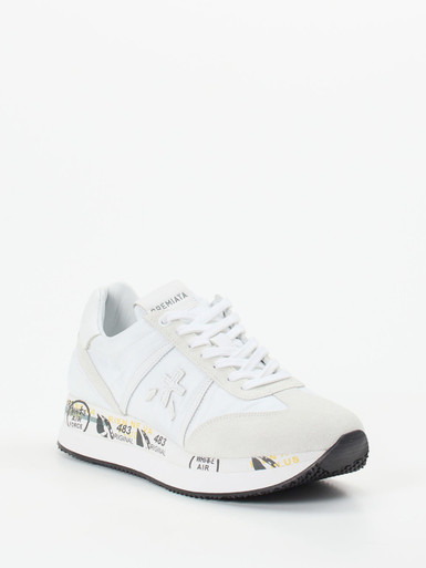 Premiata – Sneaker aus Veloursleder Offwhite