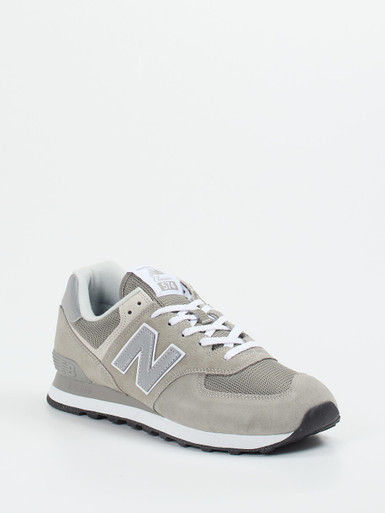 New Balance – Sneaker aus Veloursleder und Mesh grau