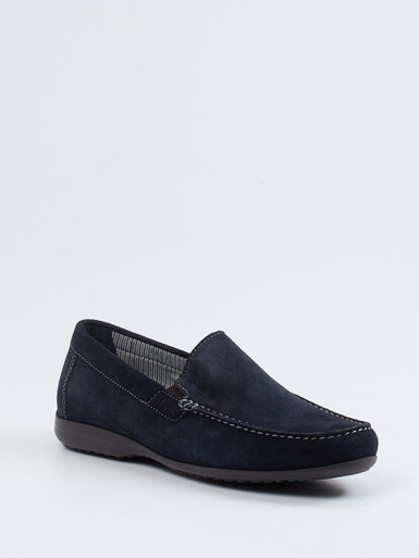 Sioux – Loafer aus Veloursleder in Dunkelblau