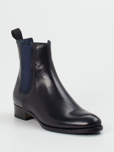 Konstantin Starke – Chelsea Boots aus Kalbleder blau