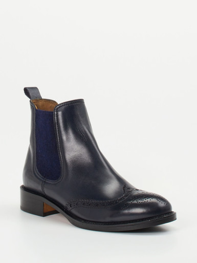 Konstantin Starke – Chelsea Boots aus Kalbleder blau