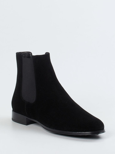 Pretty Ballerinas – Chelsea Boots aus Veloursleder Schwarz