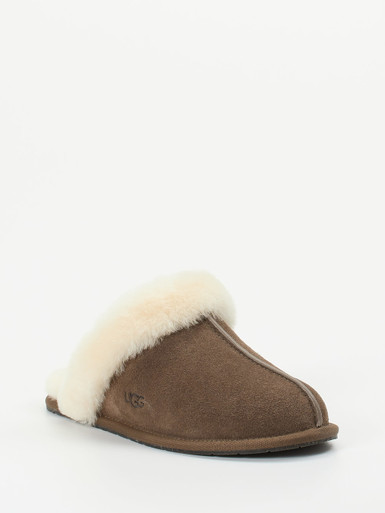 UGG – Pantoffeln aus Veloursleder mit Lammfellfutter