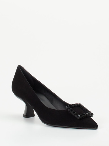 Konstantin Starke – Pumps aus Veloursleder in Schwarz