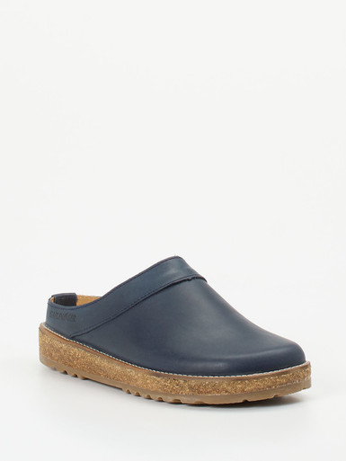 Haflinger – Clog aus Nubukleder Dunkelblau