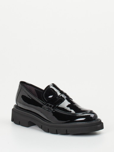 Mannori – Chunky-Loafer aus Lackleder schwarz