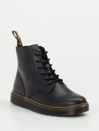 Dr. Martens – Schnürboots aus Kalbleder Schwarz