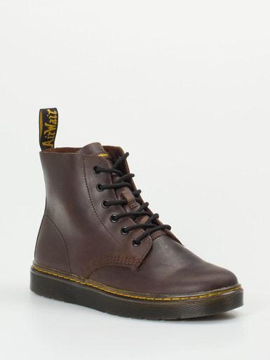 Dr. Martens – Combat Boots aus Kalbleder nussbraun